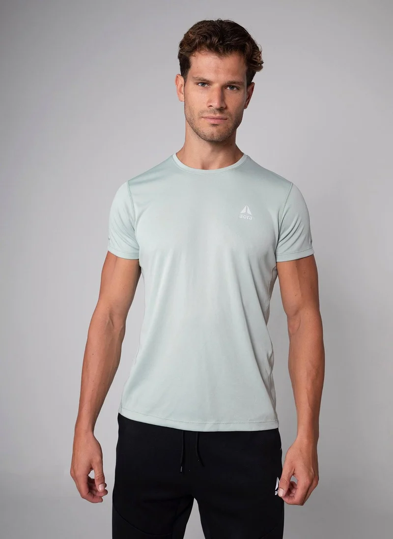 Aora Aora Men's Ultralight Mesh Tee – Quick-Dry, Maximum Ventilation, Barely-There Feel – Sage Green